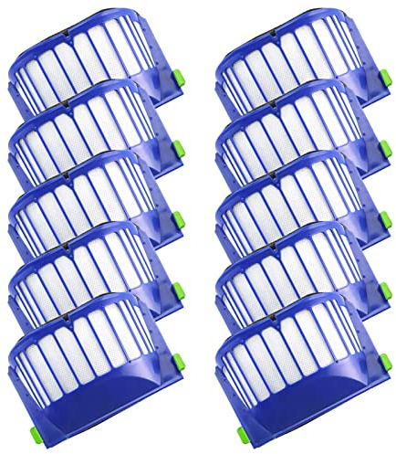 10pcs Replacement Upright Vacuum Filters Compatible with iRobot 500 series 600 series 614 620 630 650 655 660 665 671 680 690 536 550