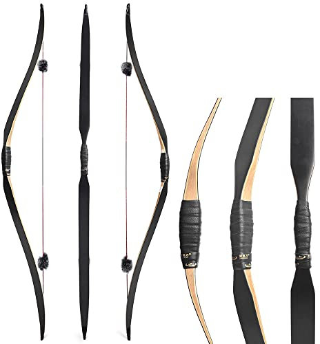 ZSHJGJR 58 Zoll Traditioneller Recurvebogen Set 15-50 lbs Dreieckiger Bogen Linke und rechte Hand Jagdbogen für Erwachsene Jagen und Bogenschießen (15lbs, Dreieckiger Bogen)