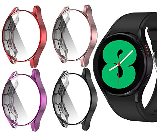 FunBand Compatibile con Galaxy Watch 4 Classic 42mm 46mm Full Cover Custodia, TPU all-Around Protettiva Cover per Galaxy Watch 4 Classic 42mm 46mm Smartwatch