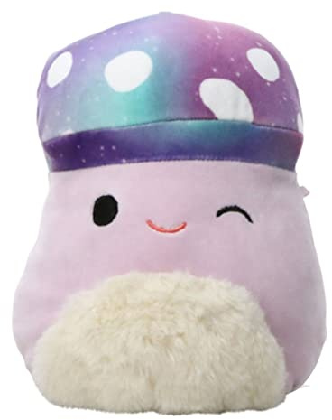 Squishmallow Offizielles Kellytoy Plüschtier, 19,1 cm, Quetschtier (Minya der Pilz)