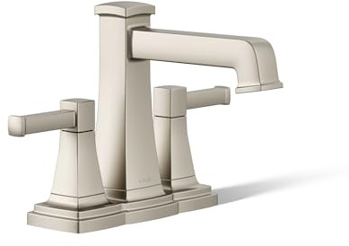Kohler Riff 27398-4-BN K-27398-4-BN Mitigeur Lavabo Robinet d'évier de salle de bain Centerset, 1,2 gpm, nickel brossé vif