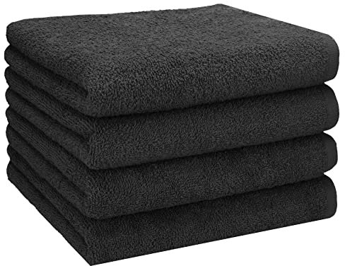Betz Handtuch 4er Pack Handtücher Set Berlin Größe 50x100 cm 100% Baumwolle - gut trocknend, leichte Qualität - ideal für Sport, Strand, Reisen Farbe Graphit grau