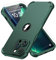 ORETECH Cover iPhone 14 Pro,Custodia iPhone 14 Pro con [ 2 x Pellicola Vetro Temperato] 2 in 1 Ultra Sottile Antiurto Hard PC Silicone Anti Graffio Cover - Verde Alpino