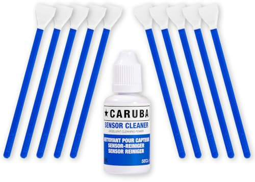 CARUBA Batonnet de nettoyage APS-C (10 swabs 16mm + Cleaning Fluid 30ml)