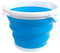 NEEZ Silikon Faltbarer Eimer – 10L Klappbarer Eimer mit Griffen – Multifunktionaler Falt-Eimer für Camping, Wäsche, Fensterreinigung & Outdoor (Blau)