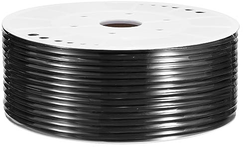 sourcing map Tubo pneumatico, 6 mm x 4 mm, 160 m, in poliuretano, nero, per trasferimento di fluidi e compressori d'aria