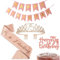 Tsilin Happy 75th Birthday Party Favor Supplies for Women,75th Birthday Sash Tiara Crown Rose Gold Birthday Cake Topper Happy Birthday Banner,Gift For Women Birthday Party Decoration(75th), BW-01