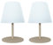 Lumisky 2er Set LED Tischleuchte TWINS Cream H16cm kabellos