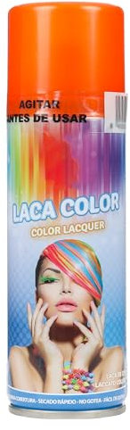 H HANSEL HOME Spray Pelo Color Temporal - Fácil de Lavar, Brillo Deslumbrante para Todo Tipo de Cabello, Naranja, 125ml x 1 unidad