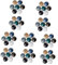 Cabilock Lot de 10 Porte- De Table en Céramique Style 7 Pièces X 10 Aléatoire