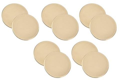 10 Stück Leere Messing-Challenge-Münzen, 40 Mm Gravur-Rohlingsmünzen Mit Acryl-Schutzbox Für DIY-Kunsthandwerk, Gedenksammlung