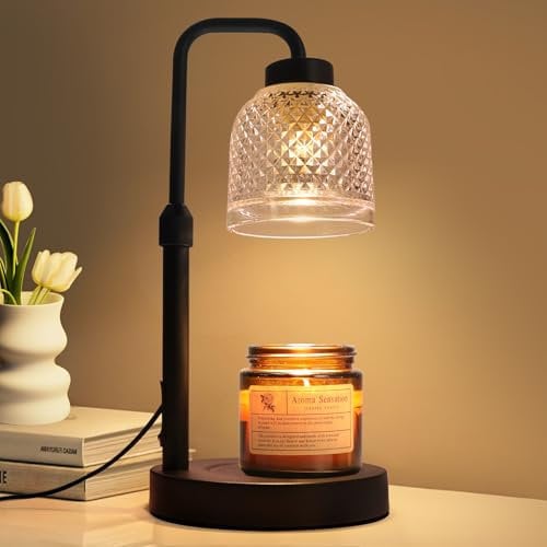 Candle Warmer Lamp with Dimmer and Timer, Classic Warmer Lamp Gifts for Women Mum, Exquisite New Home Gifts, Birthday Presents for Friends, Candle Heater with 2 Bulbs