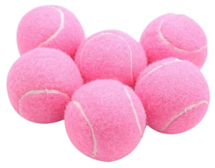F Fityle 6X Palline da Tennis Palline da Allenamento Palline da Tennis per Cani Palline Elastiche Professionali Resistenti all'Usura per l'intrattenimento, Rosa
