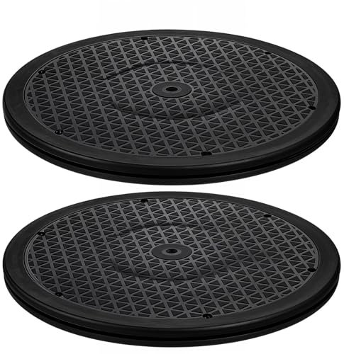 2 Pack Turntable Heavy Duty Rotating Swivel Stand with Steel Ball Bearings for Flat Panel Monitors, Computer, TV, Speakers, Bonsai, Statue, Cabinet Organizer(12 Inch)