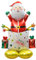 ParPix Weihnachten Folienballon Stehend XXL Weihnachten Deko, Weihnachtsmann Weihnachten Luftballon Dekoration Große,Deko Weihnachten Luftballons,Christmas Decorations,Weihnachtsdeko Weihnachtsballons