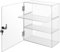 Verschließbare Vitrine, abnehmbare 3-stöckige Acryl-Vitrine mit Schlossschlüssel, transparente Aufsatzvitrine mit Regalen, Vitrine für Einzelhandelsgeschäft, Sammlerstücke, Figuren (30 x 15 x 40 cm)