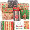 8 Blatt Geschenkpapier Weihnachten, 70x50cm Weihnachtspapier Geschenkpapier, 8 Arten Weihnachtsgeschenkpapier, Christmas Wrapping Paper, Packpapier Weihnachten für Kinder, Freunde, Familie