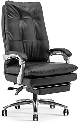 PYWJGZSX Chaise de Bureau,Chaise D'Ordinateur Pivotante,Chaise de Bureau Ergonomique En Cuir Souple Réglable Pour Ordinateur Domestique/D