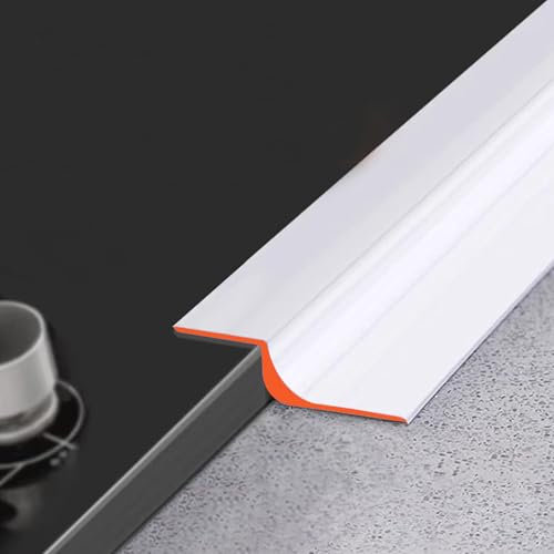 Bande d'étanchéité blanche en V pour douche, toilettes, baignoire, lavabo (3,2 m)