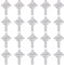 DICOSMETIC 20 Stück Legierung Kreuznadel Für Männer Platin Kreuz Reversnadeln 25x16mm Religiöser Kreuz Broschen Pin Metall Kreuz Pin Set Für Kirchen Gebet Kleidung Passend