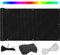 Brise-vue opaque pour balcon, jardin, terrasse - Protection contre le vent et les UV - 135 x 1000 cm - Avec cordon de serrage et serre-câble inclus - Noir