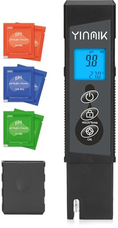 YINMIK pH Messgerät Wasser, pH Wert Messer, pH Monitor mit Farbdisplay