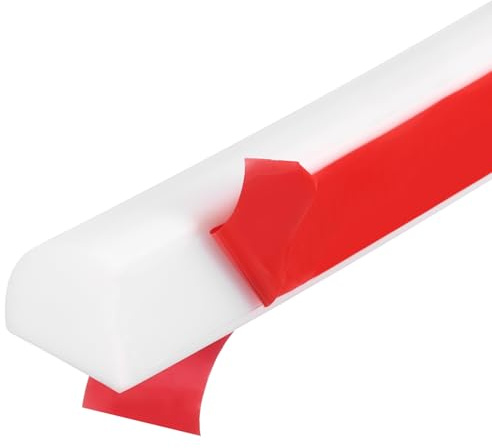 Sourcing map Moulure flexible de quart rond de 300 cm, moulure flexible auto-adhésive double face en silicone à décoller et à coller, barrière d'eau auto-adhésive pour coin de sol, baignoire, blanche