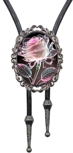 PEARLY JUN Bolo Krawatte Western Cowboy für Herren und Damen | Cowboy Braunes Leder Bolokrawatte Landhausstil Stringwear Hemd Weste Western Accessoires Männer