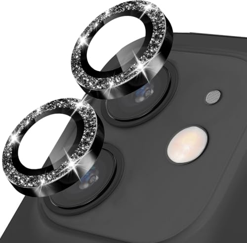 Happtkey Kamera Schutz für iPhone 11, Glitzernder Metallring aus Aluminiumlegierung, 9H Hartglas Kameraschutzfolie Kameraobjektivschutz, Luxuriöser Kratzschutz für Objektiv, Telefondekoration