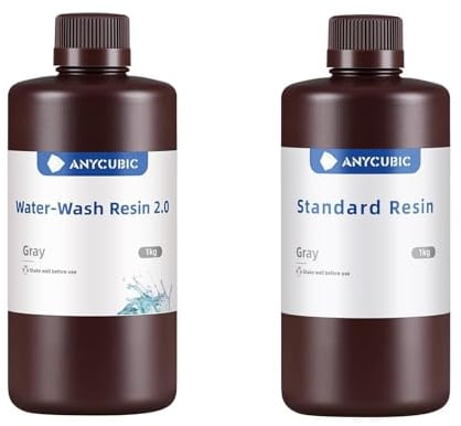 ANYCUBIC Wasser Waschbares Resin 2.0 und Standard Resin Bundle