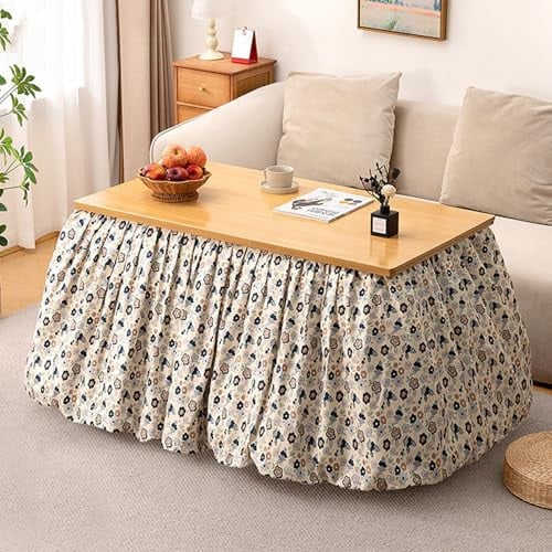 HARELA Futon-Set im japanischen Stil, Winter Kotatsu Tisch für Zuhause, Heiztisch, zusammenklappbar für Zimmer Schlafzimmer Wohnzimmer(Light Brown,150cm/59in)