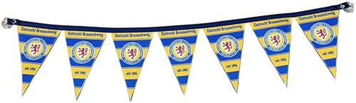 Eintracht Braunschweig Autowimpel Kette - Streifen - 60 cm | Wimpelkette mit Saugnäpfen | BTSV