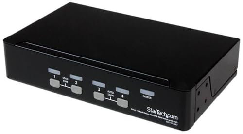 StarTech.com 4 Port VGA / USB KVM Switch - 4-fach VGA KVM Umschalter mit OSD zur Rack-Montage