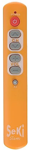 SeKi Slim orange lernfähige Universal-Fernbedienung mit großen Tasten - für Senioren + Kinder