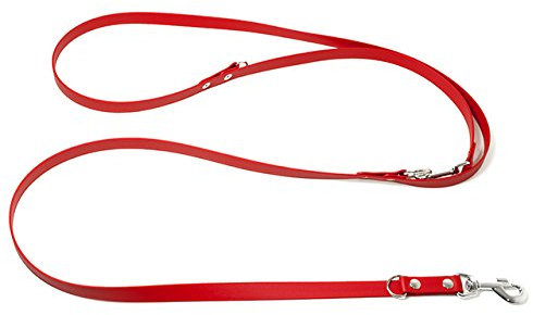 BIOTHANE-Doppelführleinen 13mm Rot