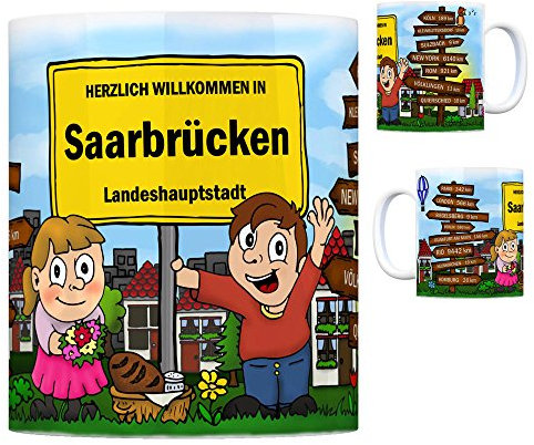 trendaffe Herzlich Willkommen in Saarbrücken Kaffeebecher