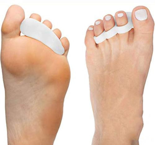 PEDIMEND 2X Gel Hammer Toe Splint Cushion | Hammer Toe Crest Pad | Gel Toe Separators | Toe Supports Hammertoes | Overlapping Toe Spacers | For Men and Women | Foot Care (White)