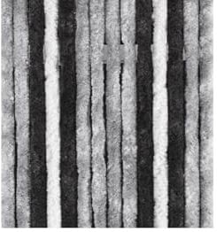 Brunner Chenille-Flauschvorhang Reisemobil 56 x 205 cm, grau/weiß/grün