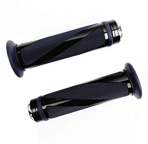 SFONIA 2pcs Motorrad Hand Griffe Lenkergriffe 22MM 7/8 Anti-Rutsch-Gummi Gasgriff Motorrad Universal für Motorrad-Roller Quad Cruiser Offroad (Schwarz)