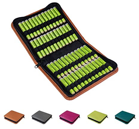 Homöopathische Taschenapotheke, Globuli-Tasche zum Buch Homöopathie (GU Kompass Gesundheit) von Sven Sommer, gefüllt mit 48 Globuli-Röhrchen (Glas), handgem. aus echtem Leder (cognac-braun)