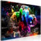 decomonkey Bilder Tiere Abstrakt 120x80 cm 1 Teilig Leinwandbilder Bild auf Leinwand Vlies Wandbild Kunstdruck Wanddeko Wand Wohnzimmer Wanddekoration Deko Elefant