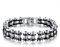 ATEIELLI Herren Armband Edelstahl Fahrradkette Armbänder Männer Geschenk JWB301 (Silber-Schwarz, 20)