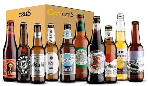 Set de Cervezas del Mundo (10 variedades) - Pack de Regalo de Cervezas Internacionales Degustación
