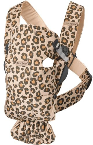 BabyBjörn Porte-bébé en coton, beige/léopard, 1 pièce