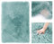 AmeliaHome Teppich Lammfell Kunstfell Hochflor Bettvorleger rechteckig Dokka Blau 75x120 cm