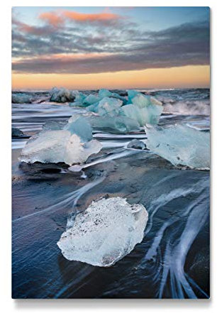 artboxONE Galerie-Print 150x100 cm Ice Blocks at Jökulsárlón hochwertiges Acrylglas auf Alu-Dibond von Peter_wey