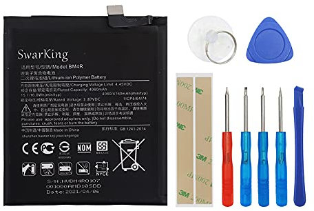 SwarKing Rechargeable 0-Cycle Ersatz Akku BM4R Kompatibel mit Mi 10 Lite 5G M2007J17G with Toolkit