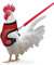 Hühnergeschirr mit Leine, verstellbare Hühnerleine für Hühner, Ente, Welpe (Rot, M)