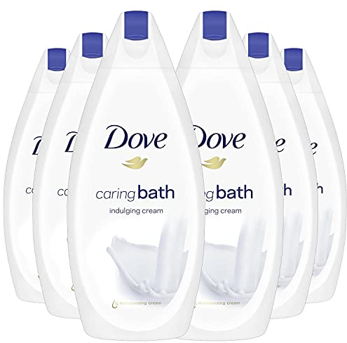 6 Pack of 720ml Dove Indulging Cream Caring Bath with 1/4 Moisturising Cream