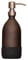 Amber Glass Silver Hand Soap Dispenser 500ml and 250ml Options - Matte Glass & Non-Slip Base - Great Kitchen or Bathroom Soap, Conditioner or Shampoo Dispenser (Silver, 500ml)